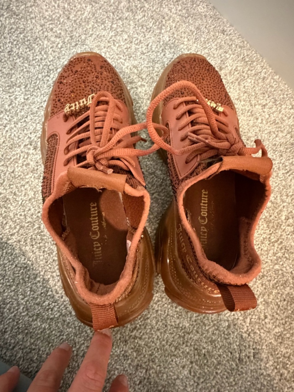 Juicy Couture Adana Rhinestone Chunky Sneakers **CUTE** - Picture 7 of 9